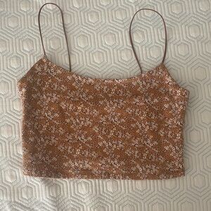 aeropostale crop floral tank